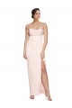 Sleeveless Cowl Neck Low Back Stretch Satin Mermaid Formal Evening Gown / Prom Dress / Bridesmaid Dress Brighton
