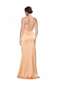 Sleeveless One Shoulder Criss Cross Open Back Stretch Satin Sheath Formal Evening Gown / Prom Dress / Bridesmaid Dress Brighton