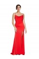 Sleeveless Cowl Neck Low Back Stretch Satin Sheath Formal Evening Gown / Prom Dress / Bridesmaid Dress Brighton