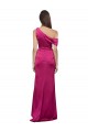 Sleeveless One Shoulder Stretch Satin A-Line Bridesmaid Dress / Evening Dress Brighton