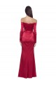 Long Sleeves Sweetheart Stretch Satin Sheath Formal Evening Gown / Prom Dress / Bridesmaid Dress Brighton