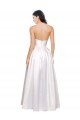 Sleeveless Strapless Low Back Stretch Satin A-Line Formal Evening Gown / Prom Dress / Bridesmaid Dress Brighton