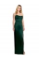 Sleeveless Hunter Scoop Neck Stretch Satin A-Line Formal Evening Gown / Prom Dress / Bridesmaid Dress Brighton