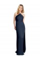 Sleeveless Halter Neck Criss Cross Open Back Stretch Satin A-Line Formal Evening Gown / Prom Dress / Bridesmaid Dress Brighton