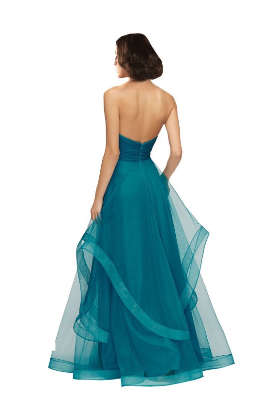 Sleeveless Turquoise Sweetheart Tulle A-Line Bridesmaid Dress Brighton