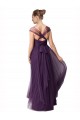 Cap Sleeves Plum Purple Sweetheart Tulle A-Line Bridesmaid Dress Brighton