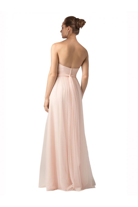 Sleeveless Nude Sweetheart Tulle A-Line Bridesmaid Dress / Evening Dress Brighton
