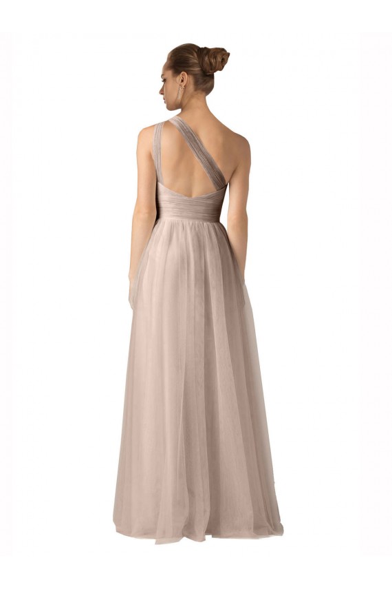 Sleeveless Spaghetti Straps Keyhole Back Tulle A-Line Formal Dress / Bridesmaid Dress Brighton
