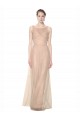 Sleeveless Illusion Neck Tulle Sheath Bridesmaid Dress Brighton