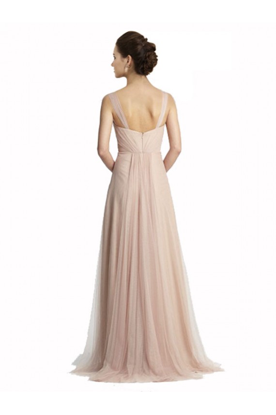 Sleeveless Square Neck Tulle A-Line Bridesmaid Evening Dress Brighton