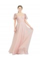 Flutter Sleeves V-Neck Tulle A-Line Formal Dress / Bridesmaid Dress Brighton