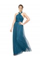 Sleeveless Halter Neck Open Back Tulle A-Line Bridesmaid Dress Brighton