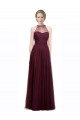 Sleeveless Red Halter Neck Tulle A-Line Bridesmaid Dress Brighton
