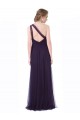 Sleeveless Plum One Shoulder Tulle A-Line Bridesmaid Dress Brighton