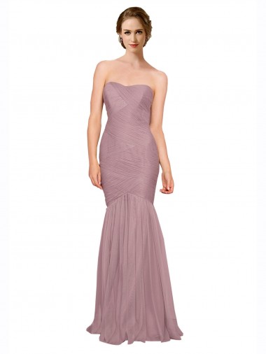 Sleeveless Sweetheart Tulle Mermaid Bridesmaid Dress Brighton