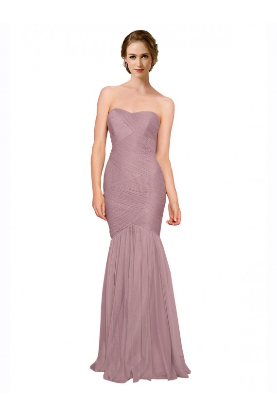 Sleeveless Sweetheart Tulle Mermaid Bridesmaid Dress Brighton