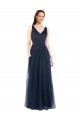 Sleeveless V-Neck Low Back Tulle Sheath Bridesmaid Dress Brighton