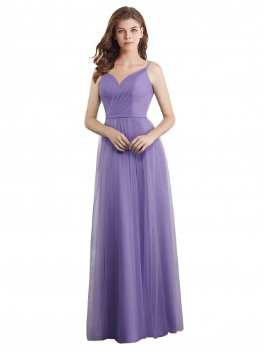 Sleeveless Sweetheart V-Back Tulle A-Line Formal Dress / Bridesmaid Dress Brighton