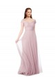 Sleeveless Off the Shoulder Tulle A-Line Bridesmaid Dress / Evening Dress Brighton