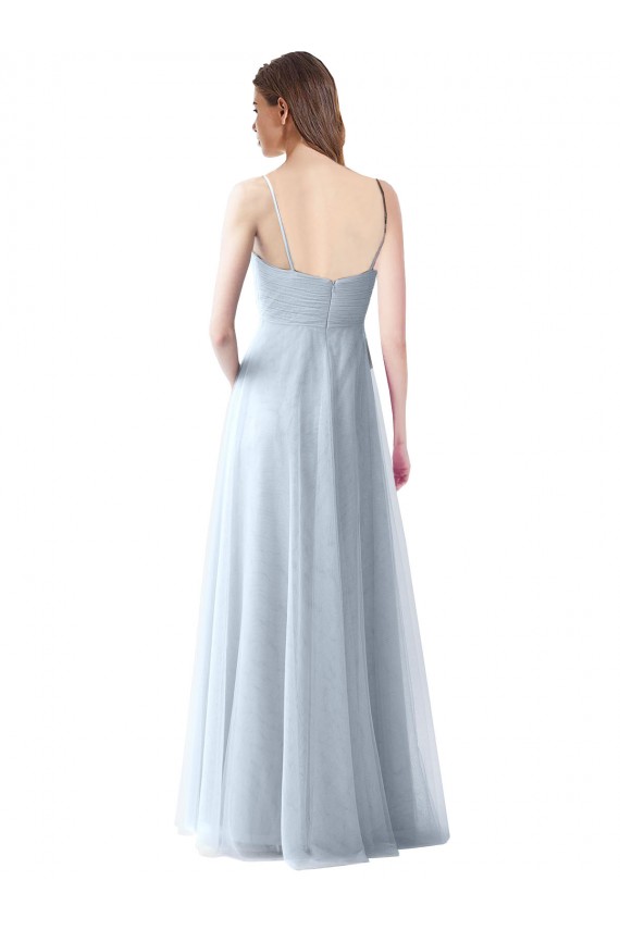 Sleeveless Spaghetti Straps Soft Tulle A-Line Bridesmaid Dress Brighton