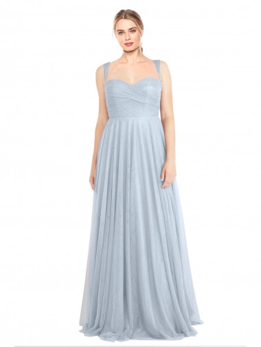 Sleeveless Spaghetti Straps Tulle A-Line Evening Gown / Bridesmaid Dress Brighton