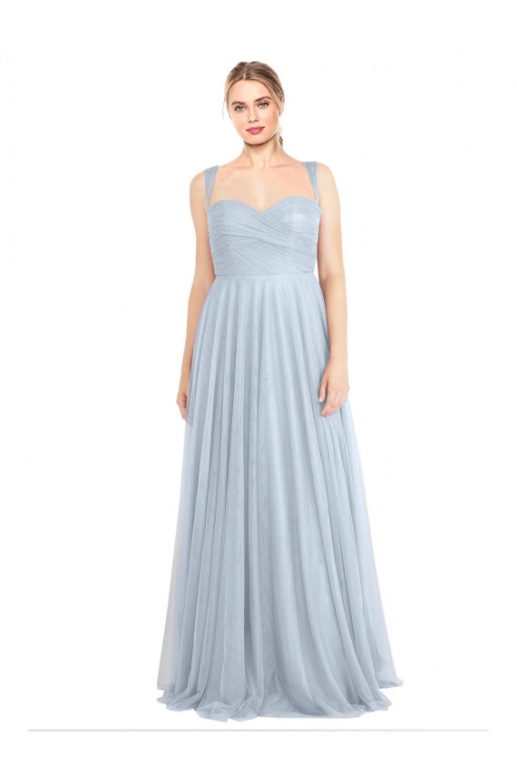 Sleeveless Spaghetti Straps Tulle A-Line Evening Gown / Bridesmaid Dress Brighton