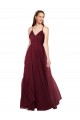 Sleeveless Spaghetti Straps Keyhole Back Tulle A-Line Bridesmaid Dress Brighton