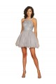 Sleeveless Halter Neck Criss Cross Open Back Tulle A-Line Bridesmaid Dress Brighton