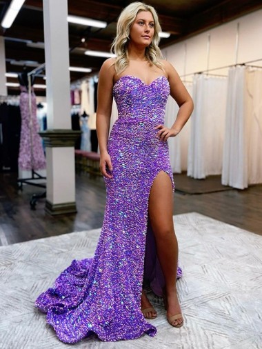 Sleeveless Sweetheart Velvet Sequin A-Line Homecoming Dress Brighton