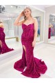 Sleeveless Sweetheart Velvet Sequin Sheath Evening Dress Brighton