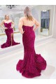 Sleeveless Sweetheart Velvet Sequin Sheath Evening Dress Brighton