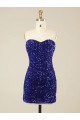 Sleeveless Sweetheart Velvet Sequin Sheath Prom Dress Brighton