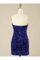 Sleeveless Sweetheart Velvet Sequin Sheath Prom Dress Brighton