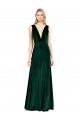 Sleeveless V-Neck V-Back Stretch Velvet A-Line Bridesmaid Dress / Formal Dress Brighton