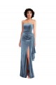 Sleeveless Strapless Low Back Stretch Velvet Sheath Formal Evening Gown / Prom Dress / Bridesmaid Dress Brighton