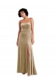 Sleeveless Square Neck Low Back Stretch Velvet A-Line Formal Evening Gown / Prom Dress / Bridesmaid Dress Brighton
