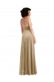 Sleeveless Square Neck Low Back Stretch Velvet A-Line Formal Evening Gown / Prom Dress / Bridesmaid Dress Brighton