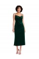 Sleeveless Cowl Neck Criss Cross Open Back Stretch Velvet Sheath Black Tie Evening Gown / Prom Dress / Bridesmaid Dress Brighton