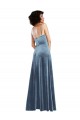 Sleeveless Cowl Neck Criss Cross Open Back Stretch Velvet Sheath Semi Formal Evening Dress / Prom Dress / Bridesmaid Dress Brighton
