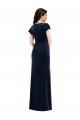 Flutter Sleeves V-Neck Stretch Velvet A-Line Formal Dress / Bridesmaid Dress Brighton