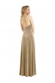 Sleeveless Halter Neck Open Back Stretch Velvet A-Line Semi Formal Evening Dress / Prom Dress / Bridesmaid Dress Brighton