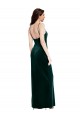 Sleeveless Spaghetti Straps Low Back Stretch Velvet Sheath Prom Dress / Bridesmaid Dress Brighton