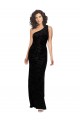 Sleeveless One Shoulder Floral Velvet & Stretch Velvet Sheath Bridesmaid Dresses Brighton