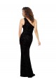 Sleeveless One Shoulder Floral Velvet & Stretch Velvet Sheath Bridesmaid Dresses Brighton