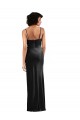 Sleeveless Cowl Neck Low Back Stretch Velvet Column Black Tie Evening Gown / Prom Dress / Bridesmaid Dress Brighton