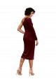 Long Sleeves One Shoulder Stretch Velvet A-Line Black Tie Prom Dress / Bridesmaid Dress Brighton