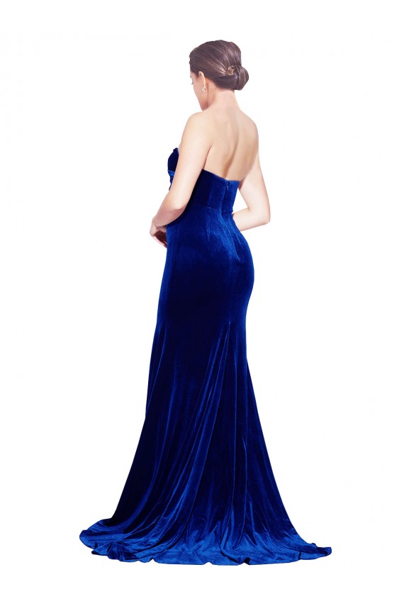 Sleeveless Sweetheart Low Back Stretch Velvet Mermaid Formal Evening Gown / Prom Dress / Bridesmaid Dress Brighton
