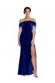 Sleeveless Off the Shoulder Stretch Velvet Mermaid Formal Evening Gown / Prom Dress / Bridesmaid Dress Brighton